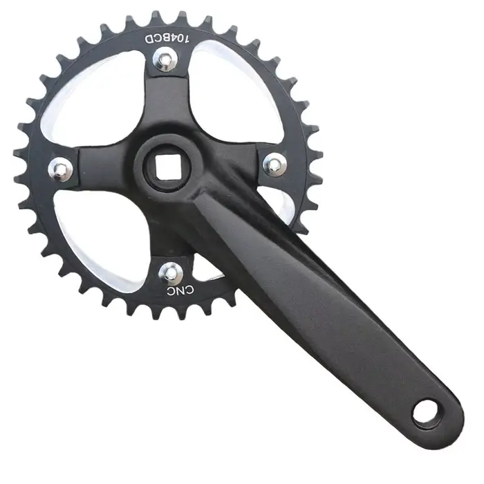104BCD – pignon de manivelle de vélo, 152/165/170mm, pour vtt, trou carré, 30T 32T 34T 36T 38T, plat
