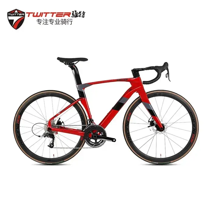Vélo de route en fibre de carbone TWITTER avec transmission électronique EDS TX7100-24S