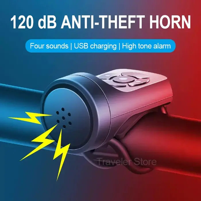 Sonnette électrique Rechargeable USB pour vélo et moto