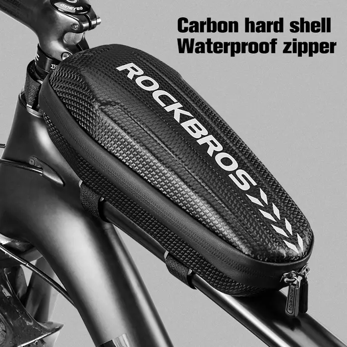 Sac de vélo étanche ROCKBROS pour tube supérieur cadre avant en PU rigide pour vélo de route et montagne rangement capacite 1.5L pour smartphone et accessoires de cyclisme