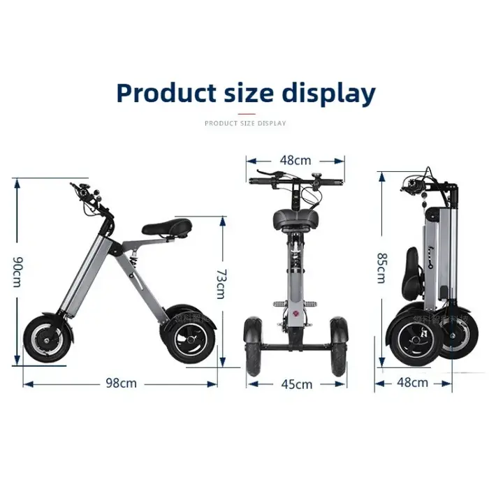 Nouveau Mini petit Tricycle électrique pliable Portable personnes âgées équitation trajet Scooter