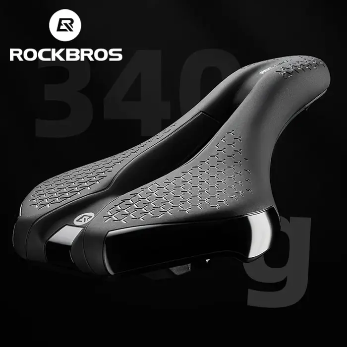 Selle de vélo VTT ROCKBROS en simili cuir jaune avec rails en acier au carbone et rembourrage éponge haute densité pour confort montagne