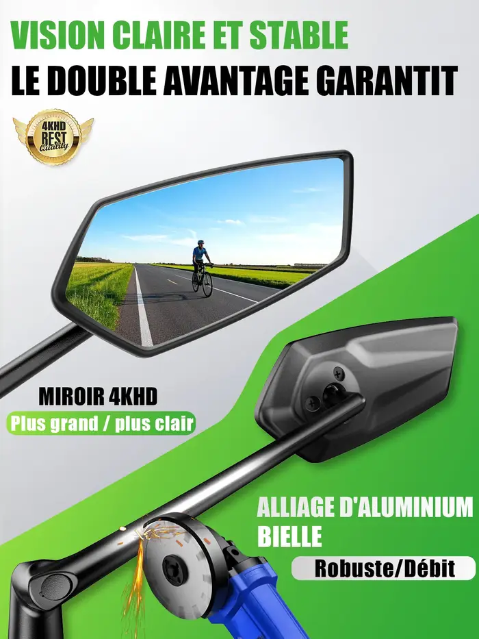 RBRL – rétroviseur de vélo grand Angle