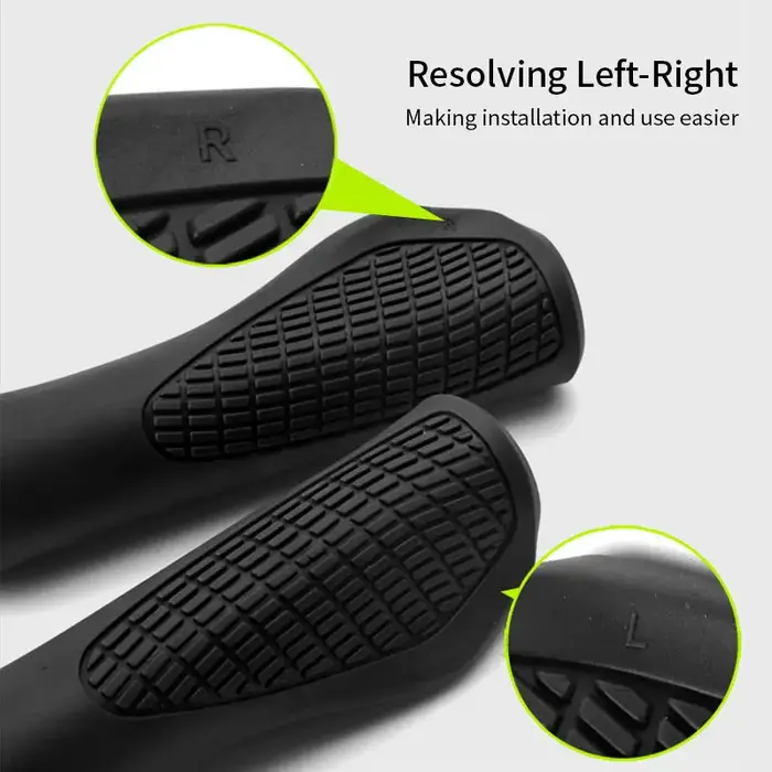 Poignées de vélo VTT guidon anti-dérapant antichoc ergonomique verrouillable
