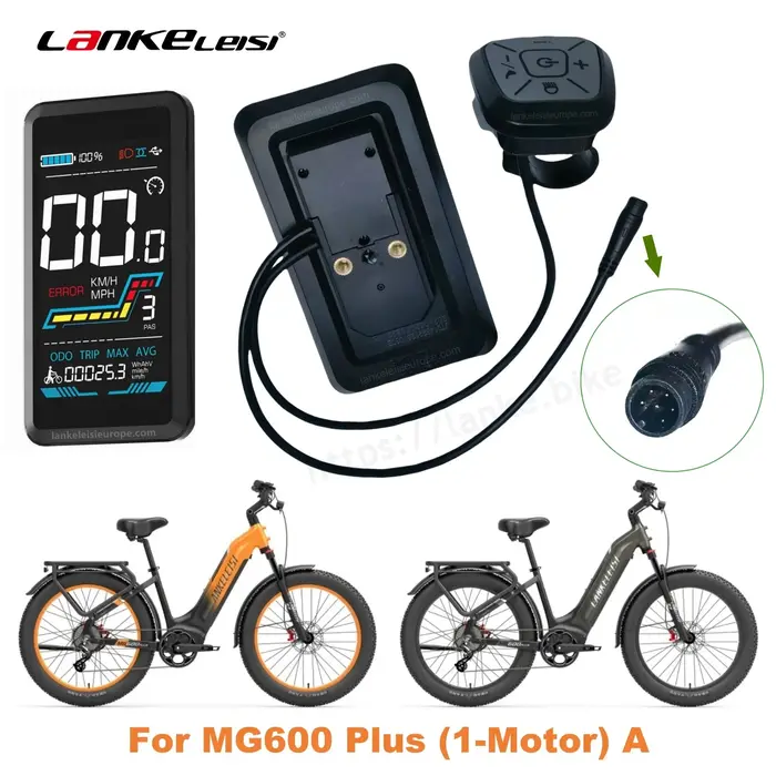 Écran LCD YL91F-V (hors support) pour vélo électrique Lankeleisi MG800 Max/ X3000 Max / MG600Plus /M