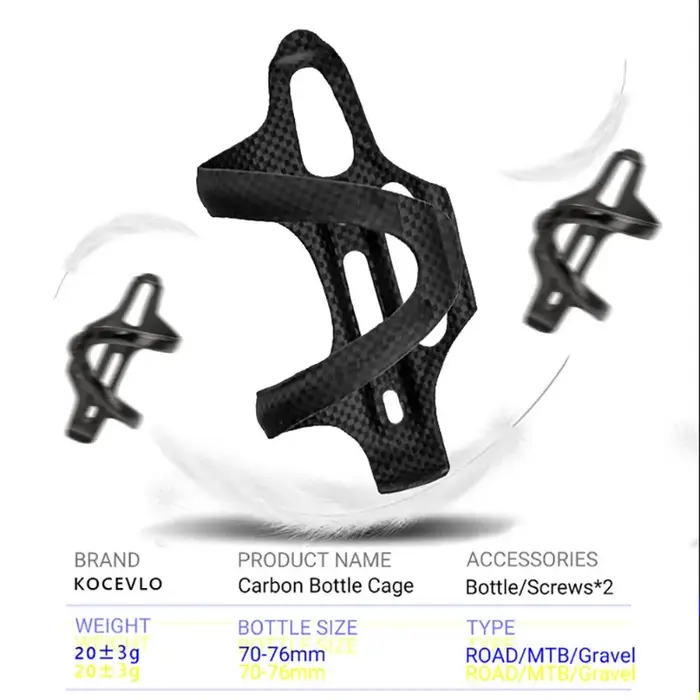 Porte-bidon de vélo en Fiber de carbone 23g