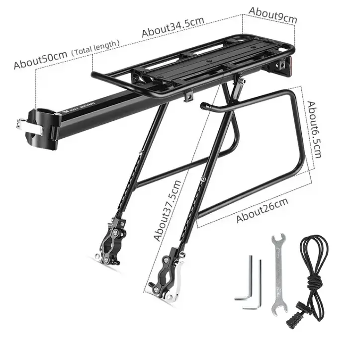 WEST BIKING-Coffre de vélo T1 en alliage d'aluminium à dégagement rapide, siège arrière de vélo T1 C