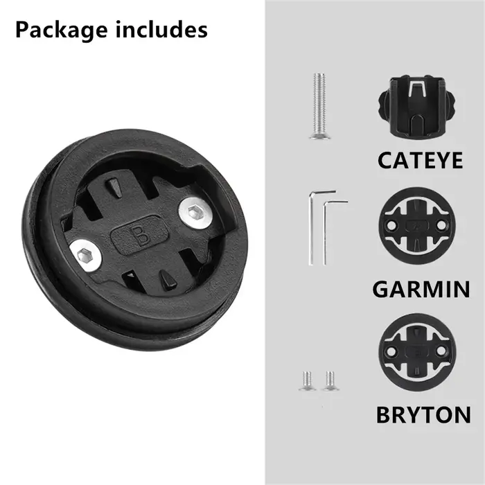 BKPTX support d'ordinateur à capuchon supérieur tige de vélo de route vtt pour Garmin/Bryton/Cateye