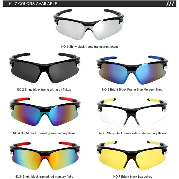 Nouvelles lunettes de cyclisme UV400 multicolore hommes femmes Sport de plein air équitation lunette