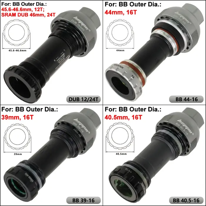 Outil d'installation et de retrait du support inférieur de vélo, Kit d'outils d'extraction BB, ensem
