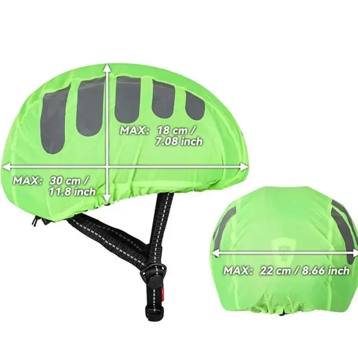 Bande réfléchissante casque de vélo housse de pluie haute visibilité coupe-vent