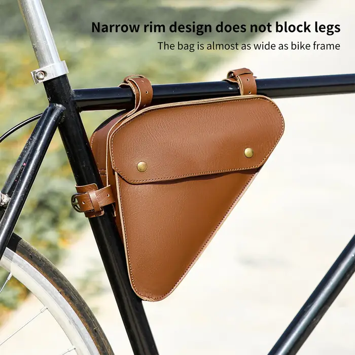 Sacs triangulaires pour poutre de vélo en cuir PVC