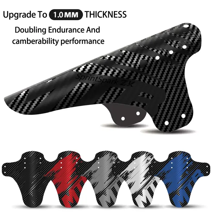 Garde-boue de vélo ultraléger à motif de carbone amélioré