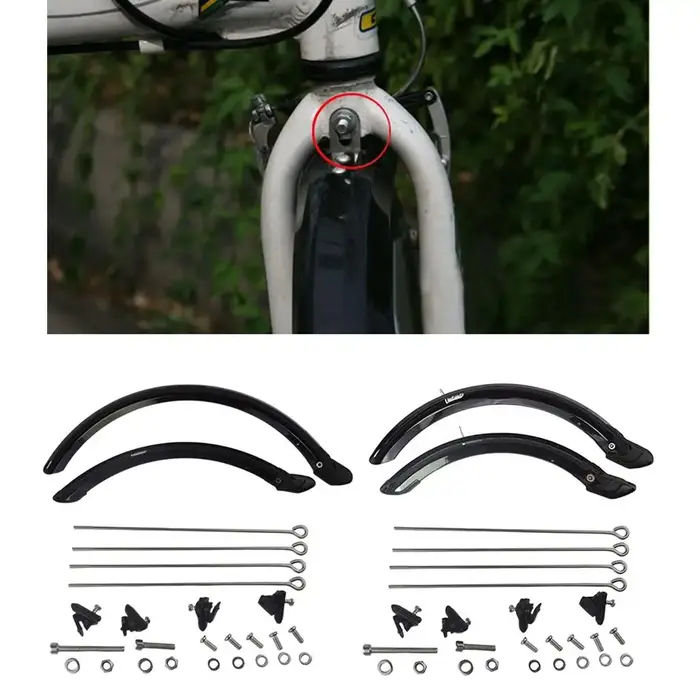 Garde-boue de vélo pliant de 14 pouces