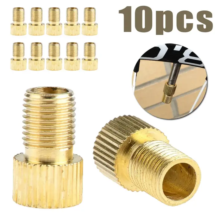 10x adaptateurs de Valve de pompe à vélo 15x8x8mm pour VTT moto adaptateur de convertisseur de cyclisme accessoires
