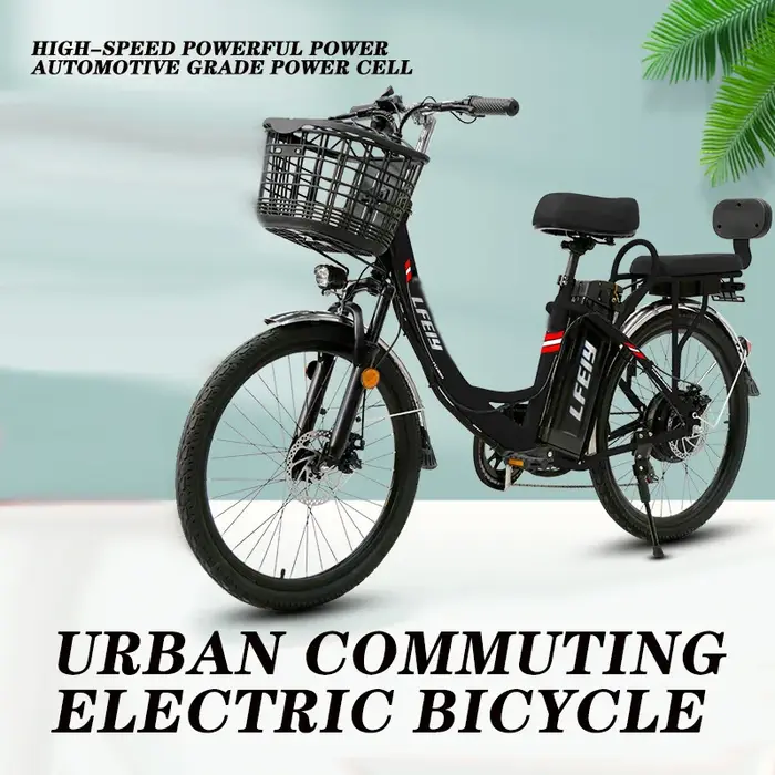 48V 350W vélo électrique pour adultes déplacement en ville 7 vitesses 26 pouces
