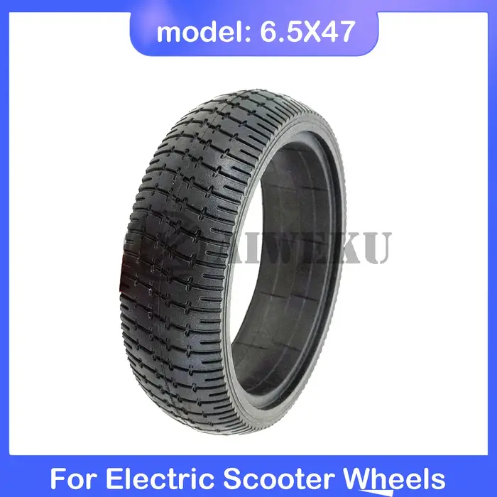 Pneu solide sans chambre à air de 6.5 pouces, 6.5x47, pour Mini Scooter électrique, pièces de Scoote