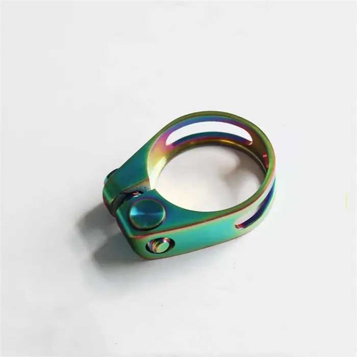 Pince de selle de vélo en titane, ultralégère, verrouillage sur tige de selle, 31.8/34.9mm