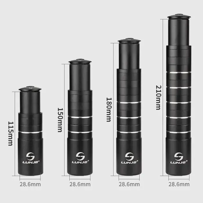 Extension de rehausseur de tige de vélo en alliage d'aluminium, extension de tige de vélo réglable, rehausseur de guidon de vélo, fourche avant, accessoire de vélo