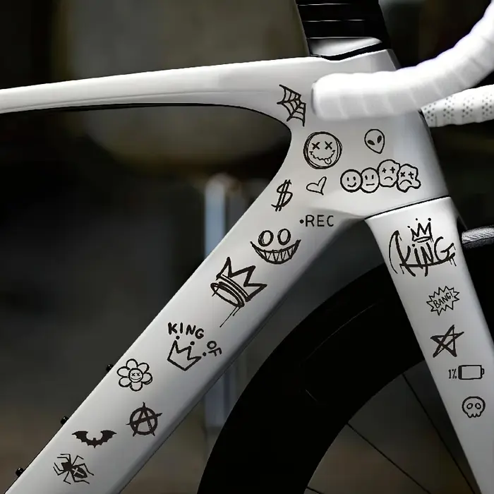 Ensemble complet de 22 pièces pour cadre de vélo ; Convient aux autocollants