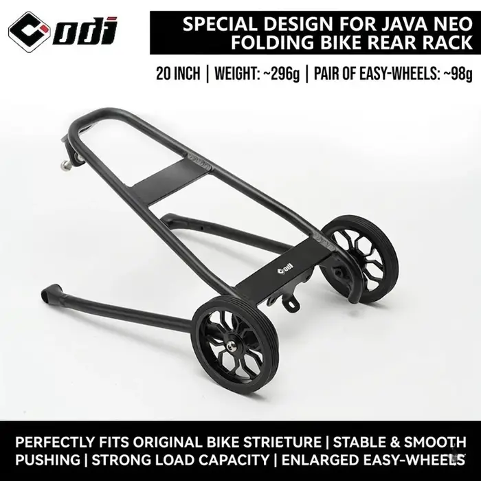 Porte-bagages arrière en alliage d'aluminium pour vélo Brompton JAVA NEO 16 pouces / 20