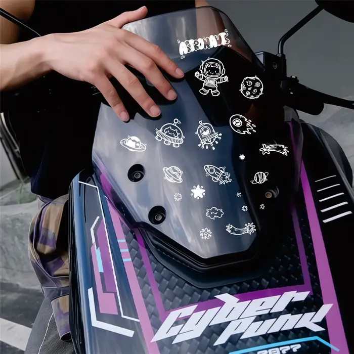Autocollants de vélo graffiti astronaute spatial pour cadre de vélo