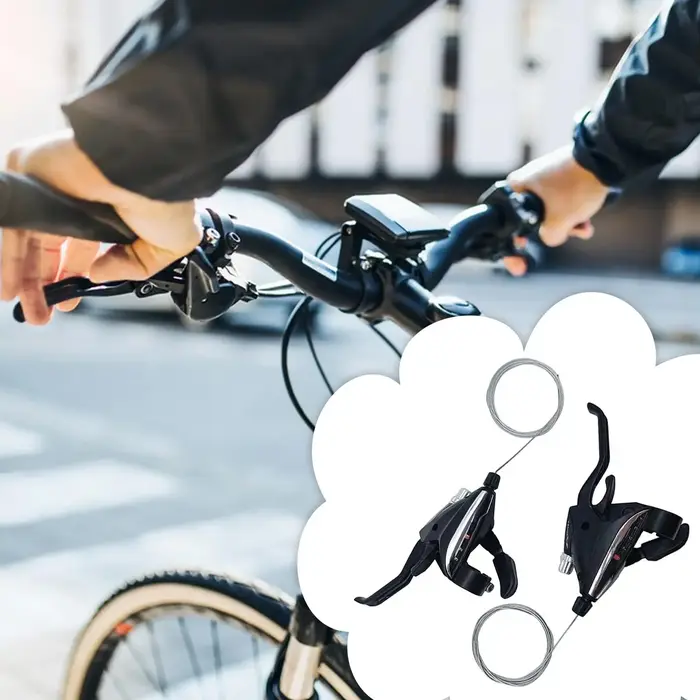 Manettes de dérailleur 3x9 vitesses pour VTT avec levier de frein et câble de changement de vitesse
