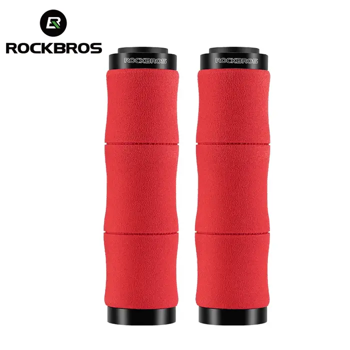 ROCKBROS poignées de vélo poignées de guidon de vélo à Joint en bambou avec bouchon anti-poussière p