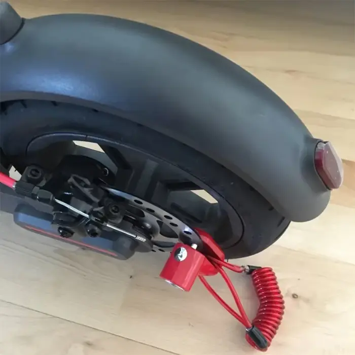 Accessoire antivol universel pour scooter électrique Xiaomi M365 1S Pro verrouillage frein à disque avec fil d'acier noir rouge bleu