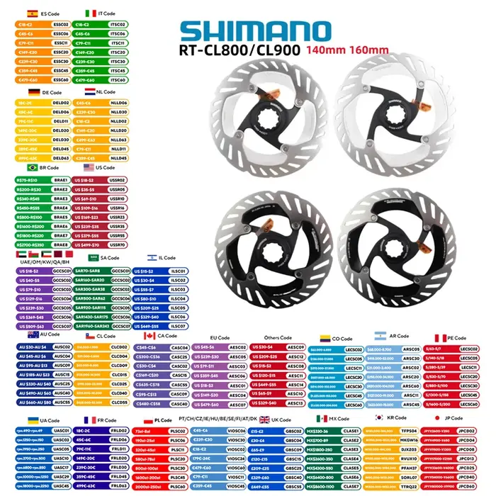 Shimano RT-CL800 RT-CL900 Frein Rotor CENTER LOCK ICE TECHNOLOGIES complétant EZA 140mm 160mm corde TEGRA XTR DHatch-ACEShimano Bike Part