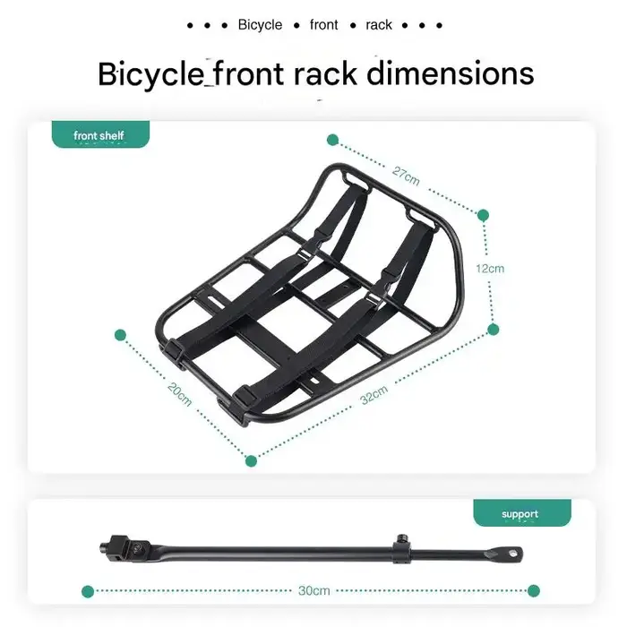 Porte-bagages avant universel pour vélo de 24 à 29 pouces