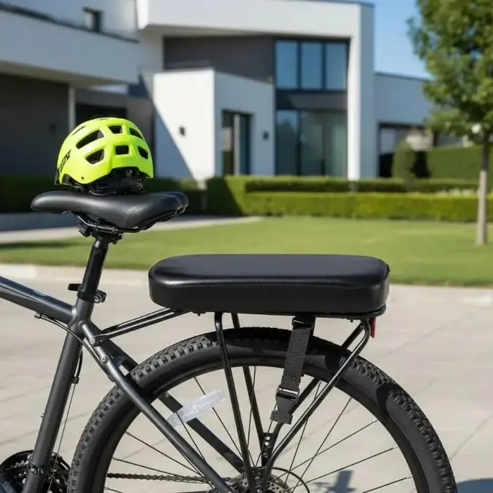 Siège arrière de vélo en cuir PU
