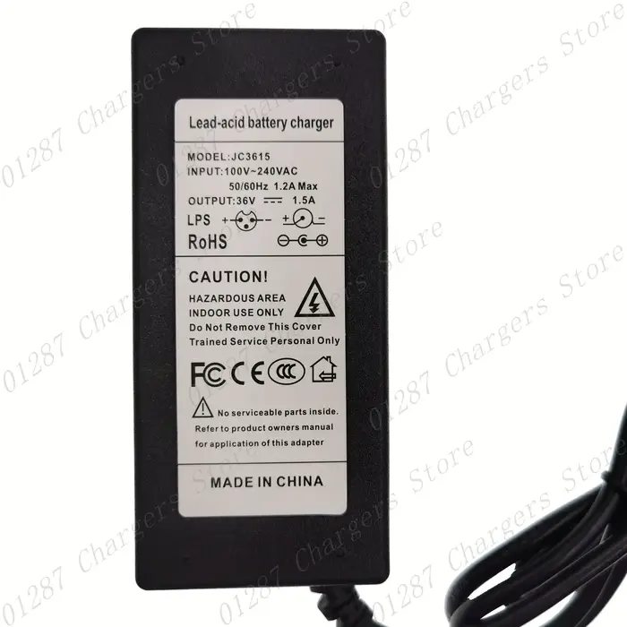 36V 1.5A 3 broches XLR batterie au plomb chargeur de vélo électrique scooter