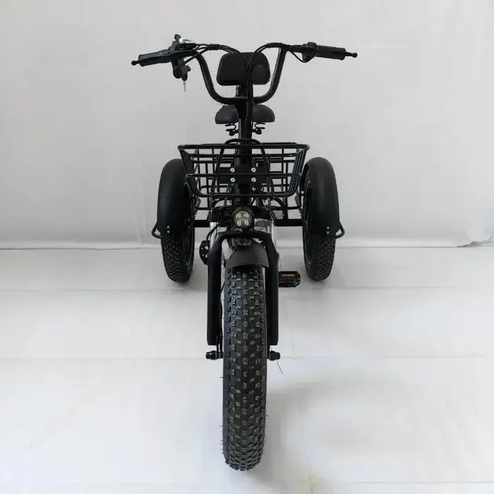 Tricycle électrique à pédales avec pneus larges de 20 pouces