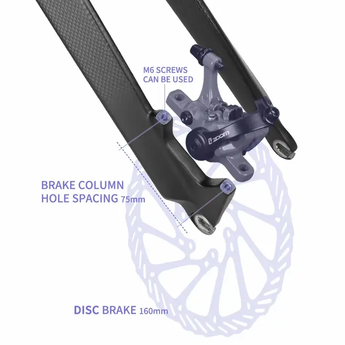 Fourche de vélo VTT en fibre de carbone