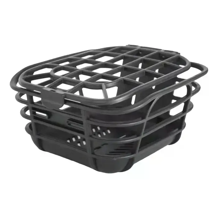 Panier de vélo anti-extrusion noir ; Grande capacité ; Conception avant amovible ; Convient aux vélos électriques