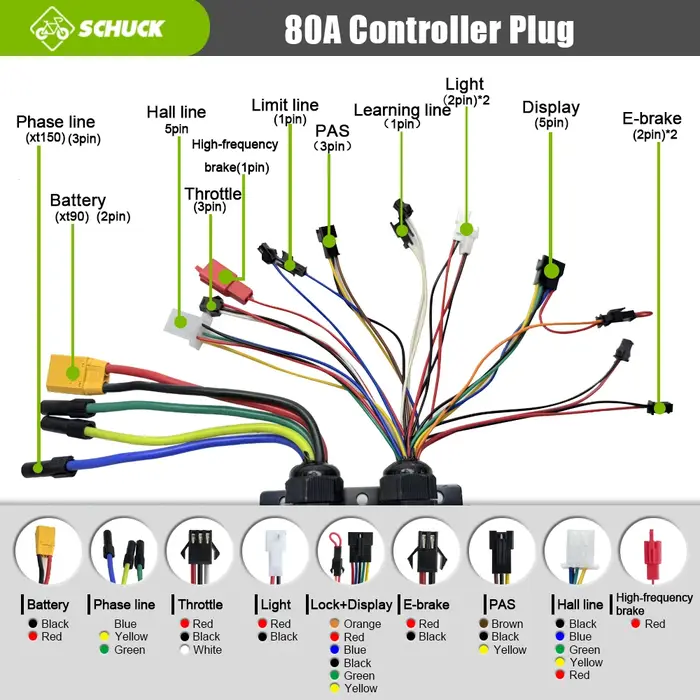 Kit de conversion pour vélo électrique 72V 5000W moteur moyeu sans balais sans engrenage pour pneu large 4.0 roues 20 24 26 pouces noir doré argent