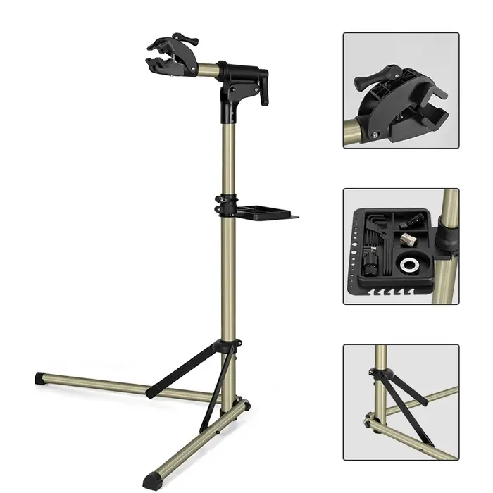 ROCKBROS support de réparation de vélo vtt, support d'entretien de vélo de route avec plateau à outi