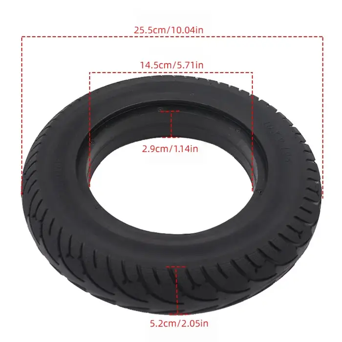 NOUVEAU Pneu plein 10x2.125 pour trottinette électrique et gyropode, 10 pouces, 10x2.0/2.25, sans chambre à air, anti-éclatement