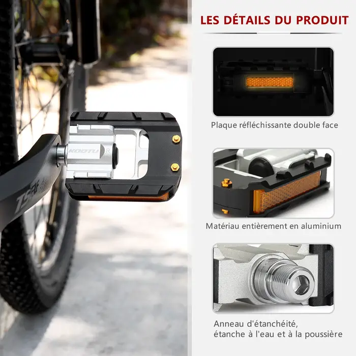 SAVA-Pédale de vélo pliable coordonnante, accessoires de vélo universels, 9/16