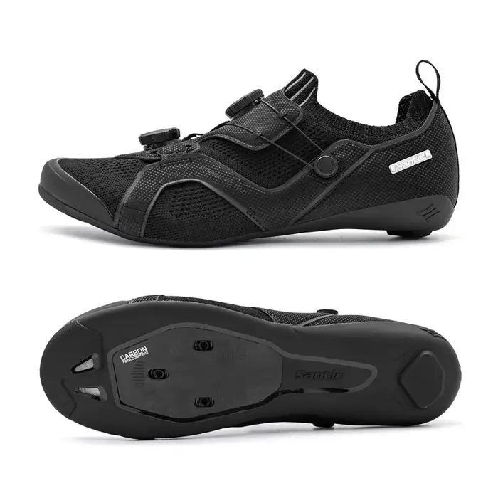 Santic – chaussures de cyclisme en fibre de carbone, semelle composite en carbone de qualité 9, pour