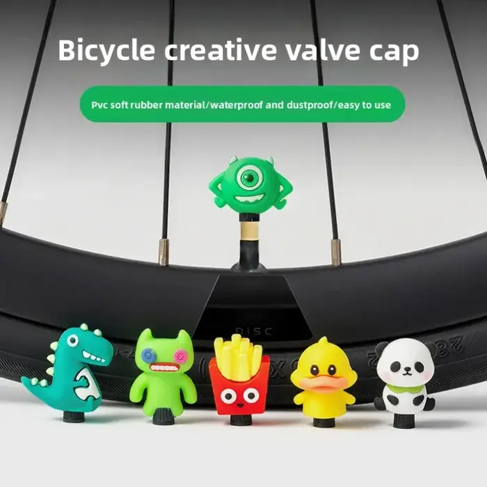 Capuchons de valve de vélo mignons en forme de dessin animé pour vélos de route et VTT