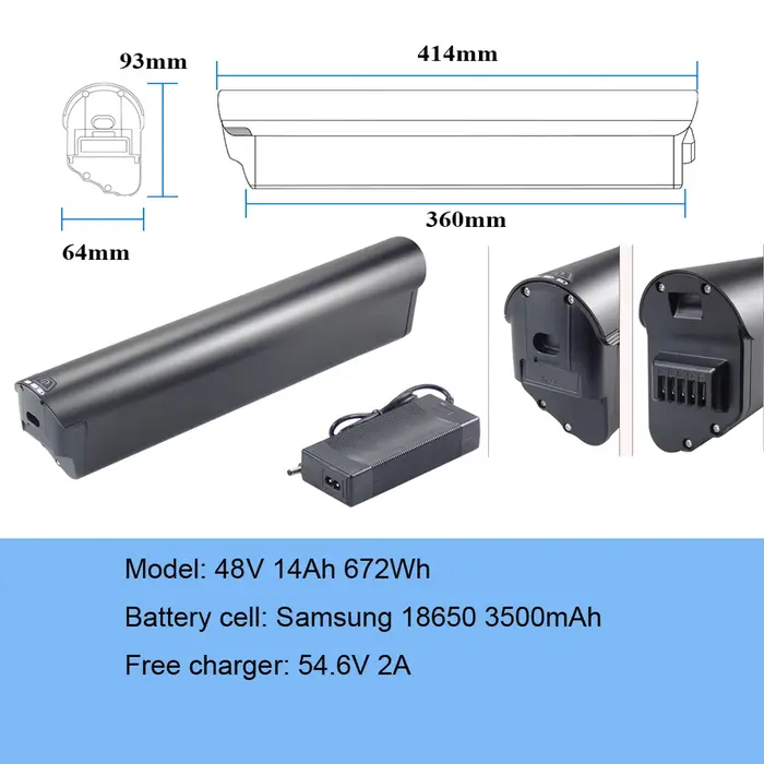 Jasion Roamer-Batterie de rechange pour vélo électrique avec chargeur