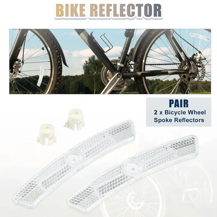 X Autohaux 1 paire de réflecteurs de vélo 5 "x 0.79" x 0.47 "Réflecteur d'avertissement de vélo en p