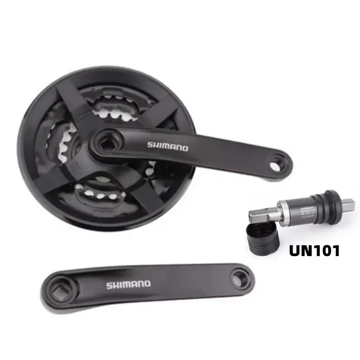 Groupe de pédalier SHIMANO TOURNEY TY - VTT comprenant FC-TY301 42T/48T-170mm/175mm 3x8/7/6 vitesses et boîtier