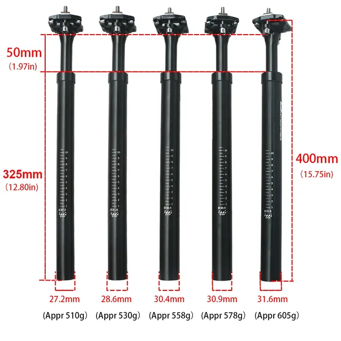 Suspension de vélo tige de selle amortisseur amortisseur télescopique tige de selle de vélo vtt 27.2