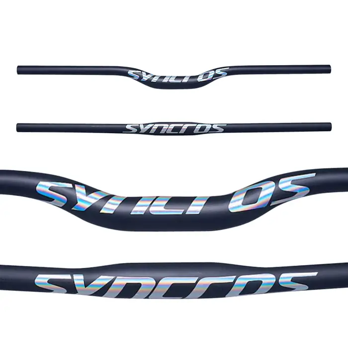 Guidon de vélo de montagne en fibre de carbone Syncros léger pour VTT plat ou relevé avec 20 coloris disponibles pour haute performance