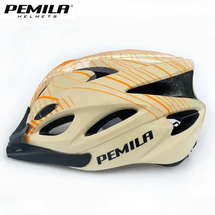 Casque de vélo de montagne ultraléger à rayures avec pare-soleil, casque de vélo VTT DH, sports de p