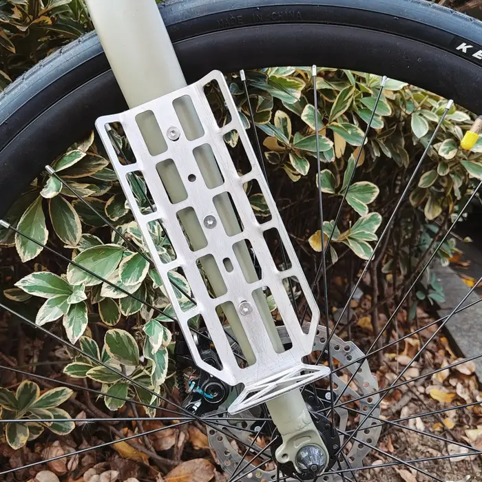 Touring voyage vélo fourche monté Extra-large porte-bouteille d'eau support latéral Bikepacking plate-forme à bagages 2mm acier inoxydable