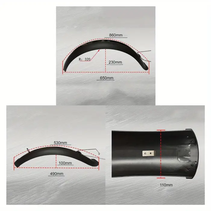 2 pièces/paquet garde-boue de vélo avant arrière ensemble de composants pour VTT voyage en plein air Orange